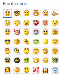 emoticones messenger