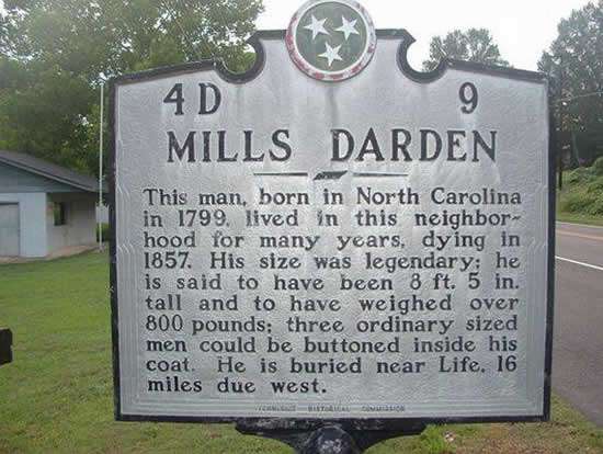 Mills Darden lamina conmemorativa