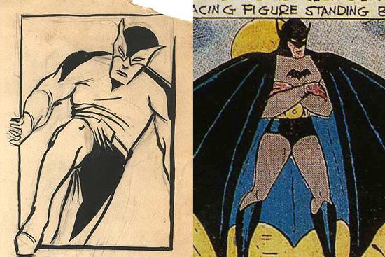 Batman original de frank-foster 1932 vs Batman 1939 Bob Kane