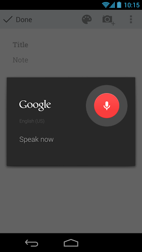 Google Keep voz