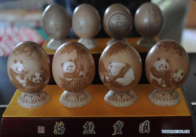 arte de esculpir huevos Pu Derong (1)