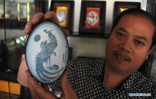 arte de esculpir huevos Pu Derong (2)