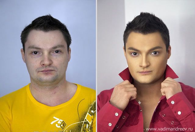 antes despues maquillaje Vadim Andreev (29)