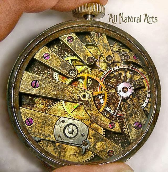 esculturas naturales hechas en relojes antiguos (7)