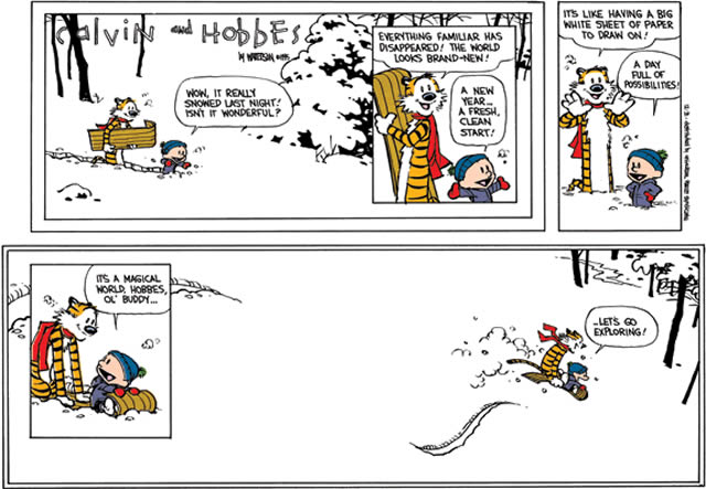 Ultima tira cómica Calvin y Hobbes