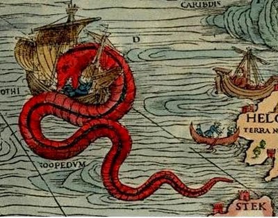 Monstruos Marinos (4) serpiente marina ataca