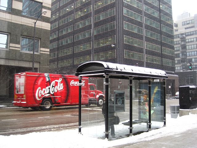 coca cola bus stop