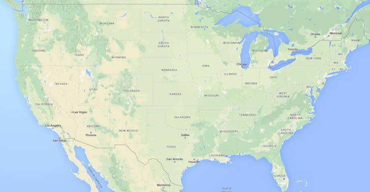 division geografica estados unidos de norteamerica