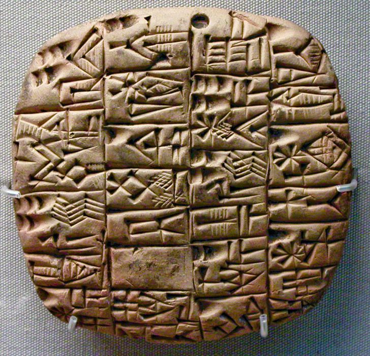 escritura cuneiforme sumeria