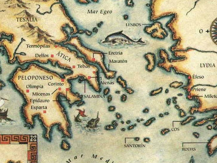 mapa grecia clasica