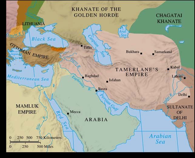 mapa imperio tamerlan
