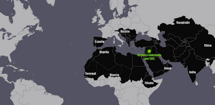 mapa domino estado islamico