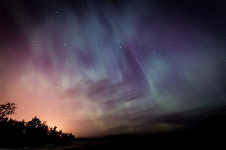 aurora boreal cielo nocturno