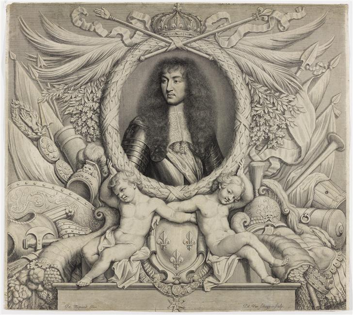 Grabado de Luis XIV, Pieter Van Schuppen.