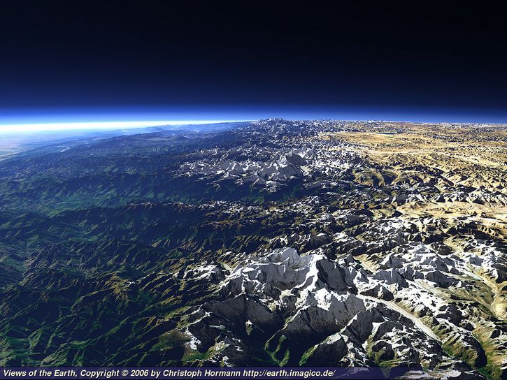 fotografia himalaya desde el espacio
