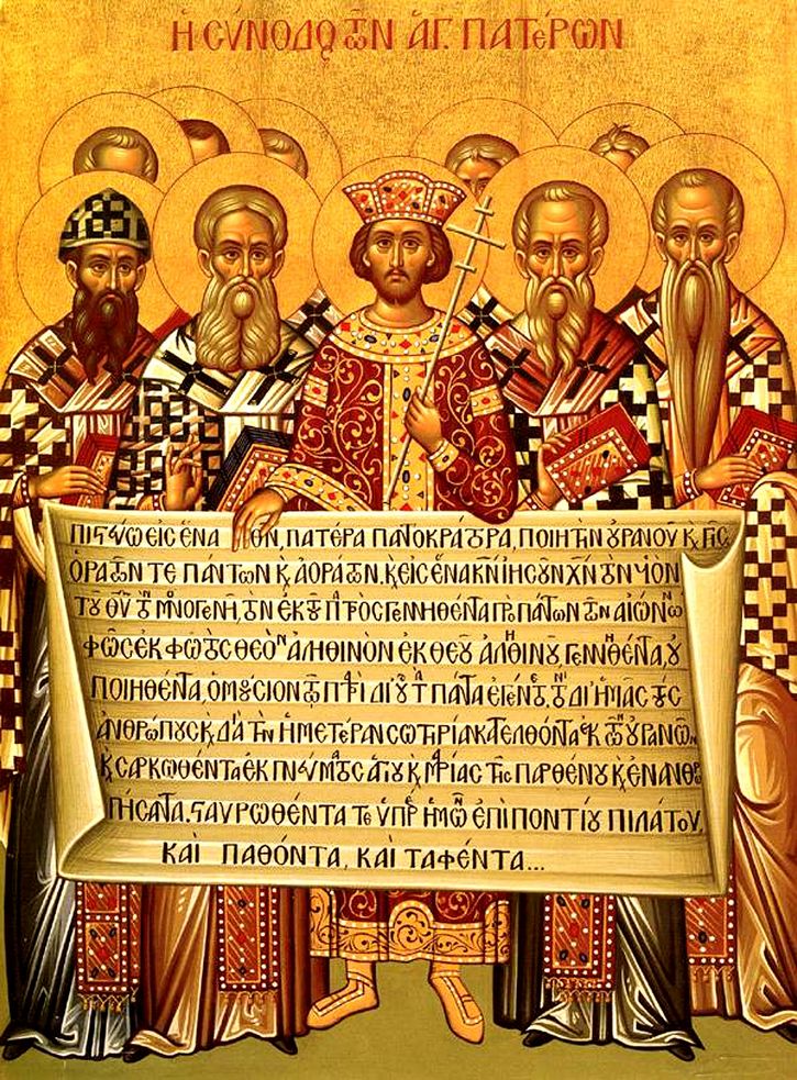 Imagen representativa del primer Concilio de Nicea.