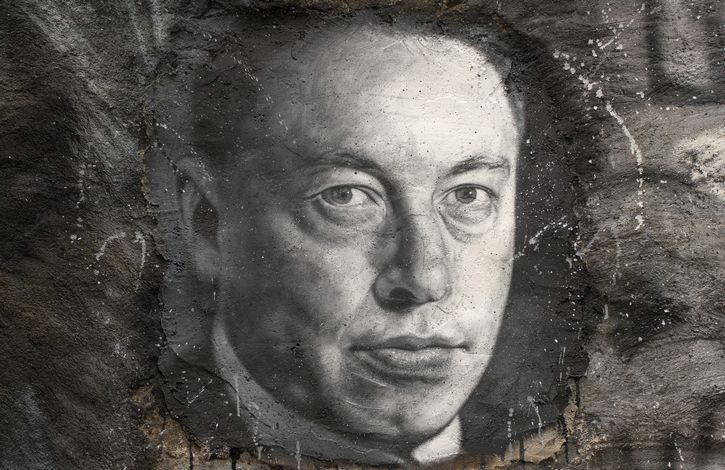 pintura de Elon Musk