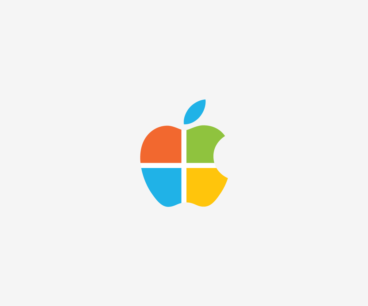 Logos combinados apple y microsft