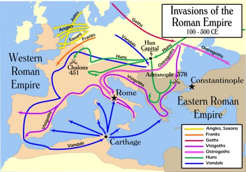 la invasion del imperio romano