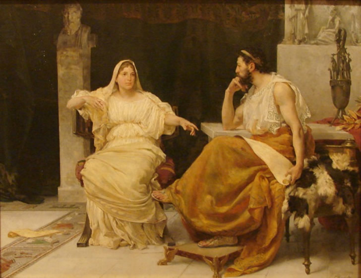 Aspasia de Mileto conversando