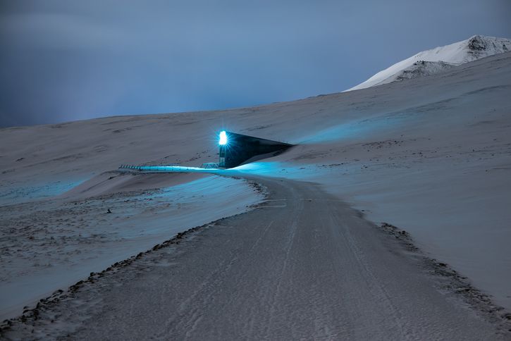 Svalbard Global Seed Vault luz
