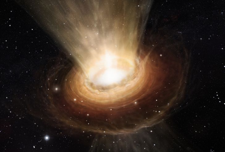 agujero negro supermasivo devorando una estrella