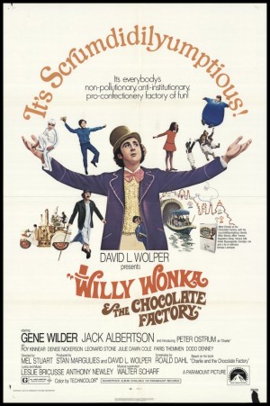 Willy Wonka y la fabrica de chocolates 1971 poster