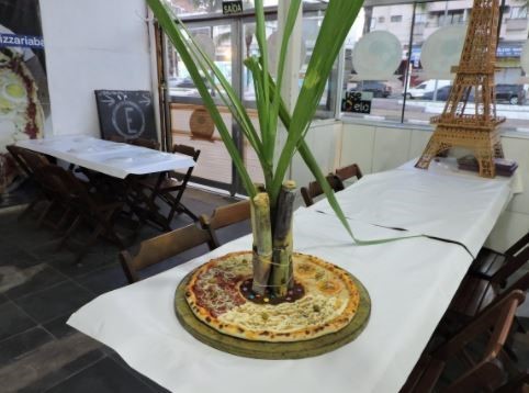 pizza con bambu