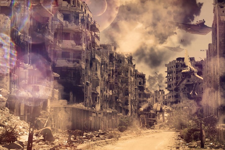 ciudad destruida apocalipsis