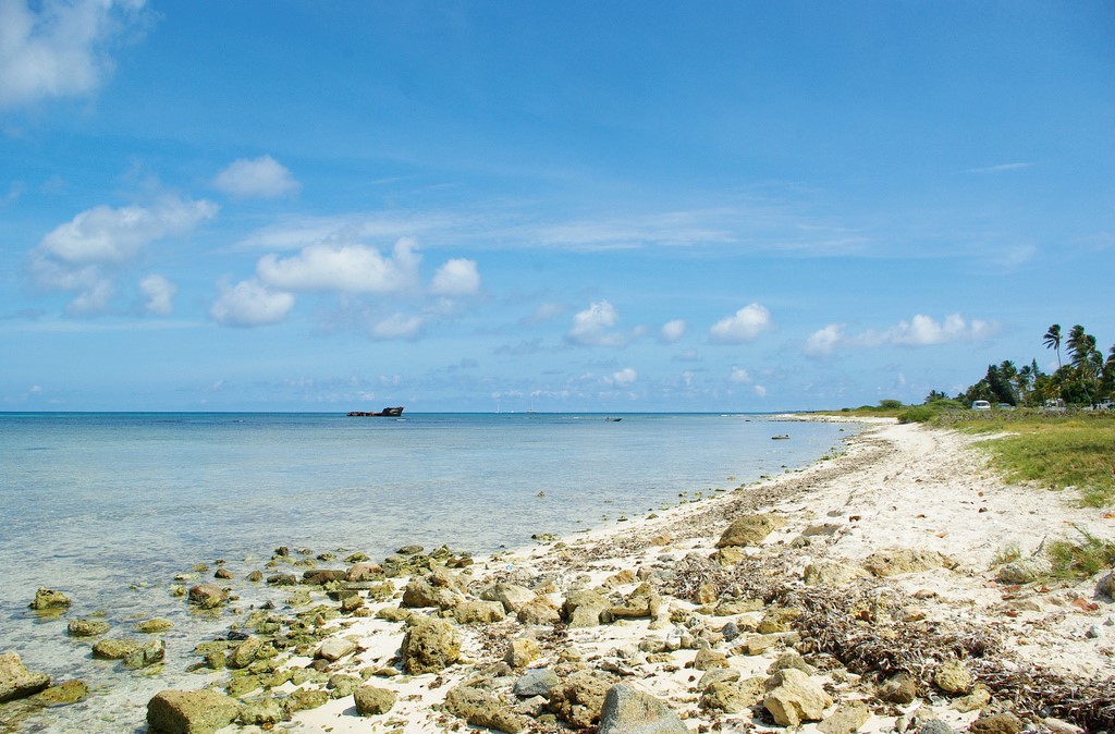 Malmok Beach hundimiento del Antilla playa