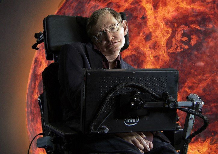 Stephen Hawking sol de fondo