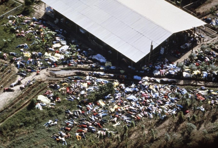 suicidio colectivo en Jonestown en Guyana 1978
