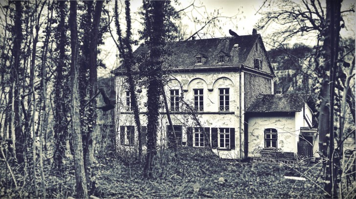Casa antigua en el bosque