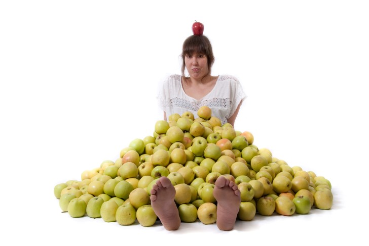 Cubierta de manzanas mujer