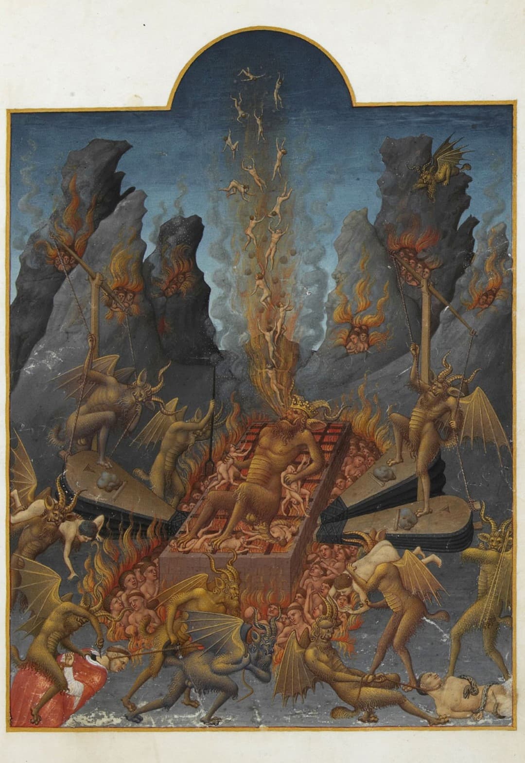 Les Très Riches Heures du Duc de Berry Folio 108r Hell