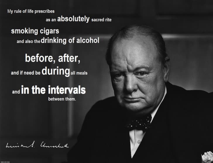 Winston Churchill adicto al tabaco