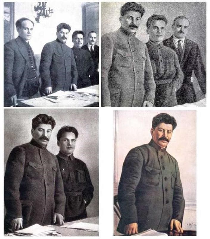 fotografias manipuladas stalin