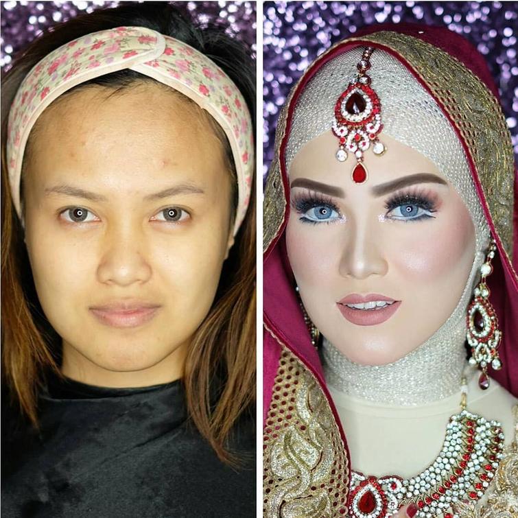 novias indonesia antes despues maquillaje (2)