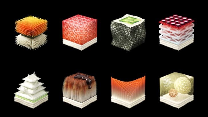sushi impreso en 3D