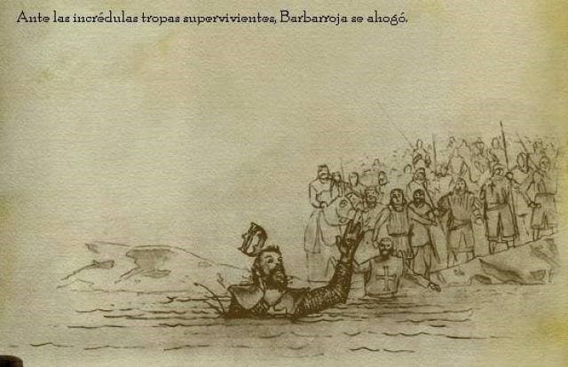Federico I Barbarroja ahogado