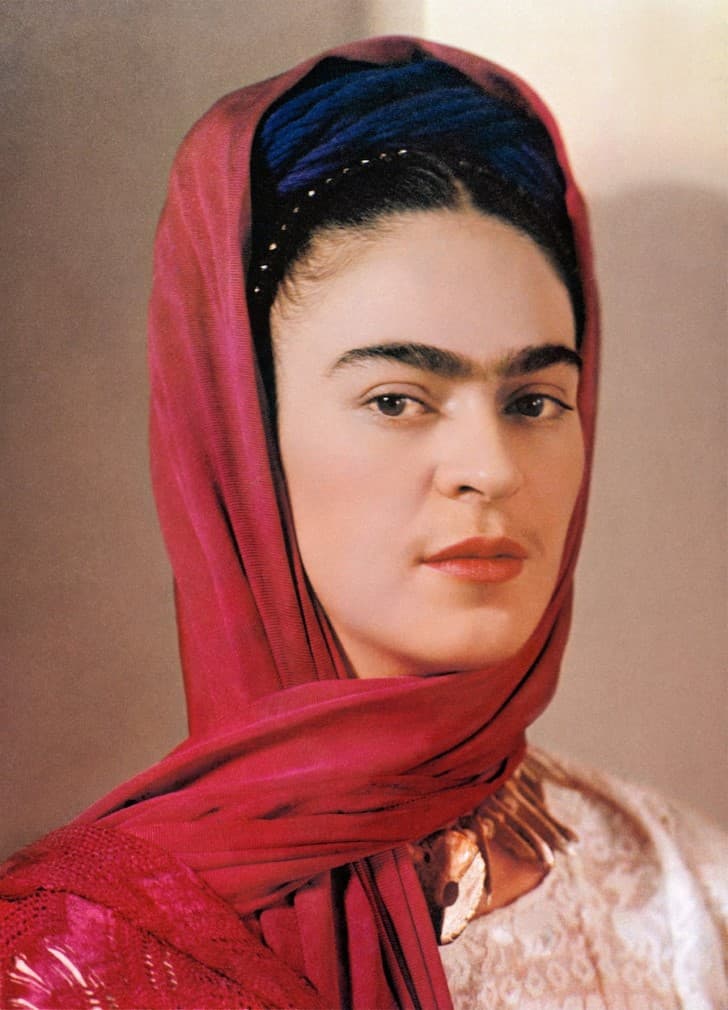 Frida con un rebozo rojo, NY 1939
