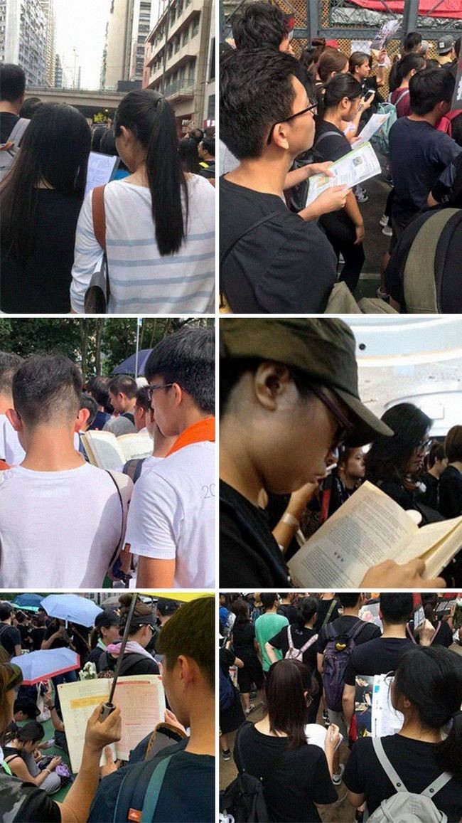 manifestacion ejemplar en hong kong estudiantes