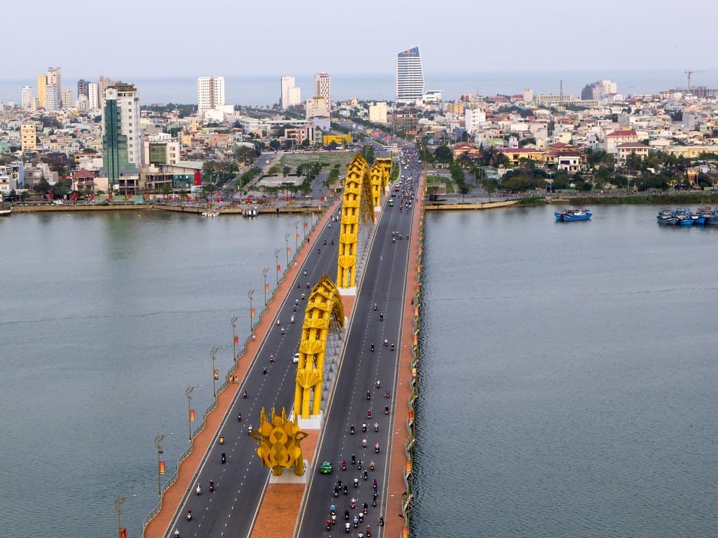 vista aerea puente da nang