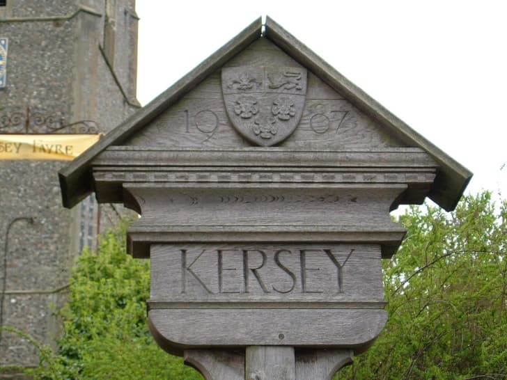 Kersey Inglaterra letrero madera