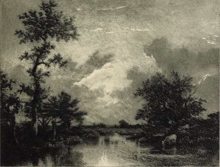 paisaje de tormenta pintura