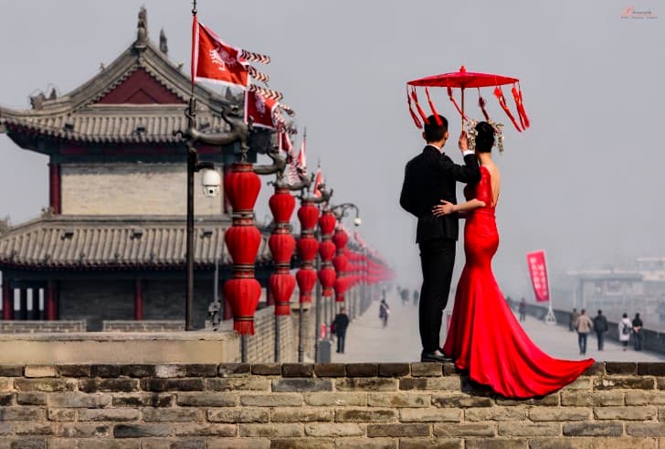 pareja de enamorados en china