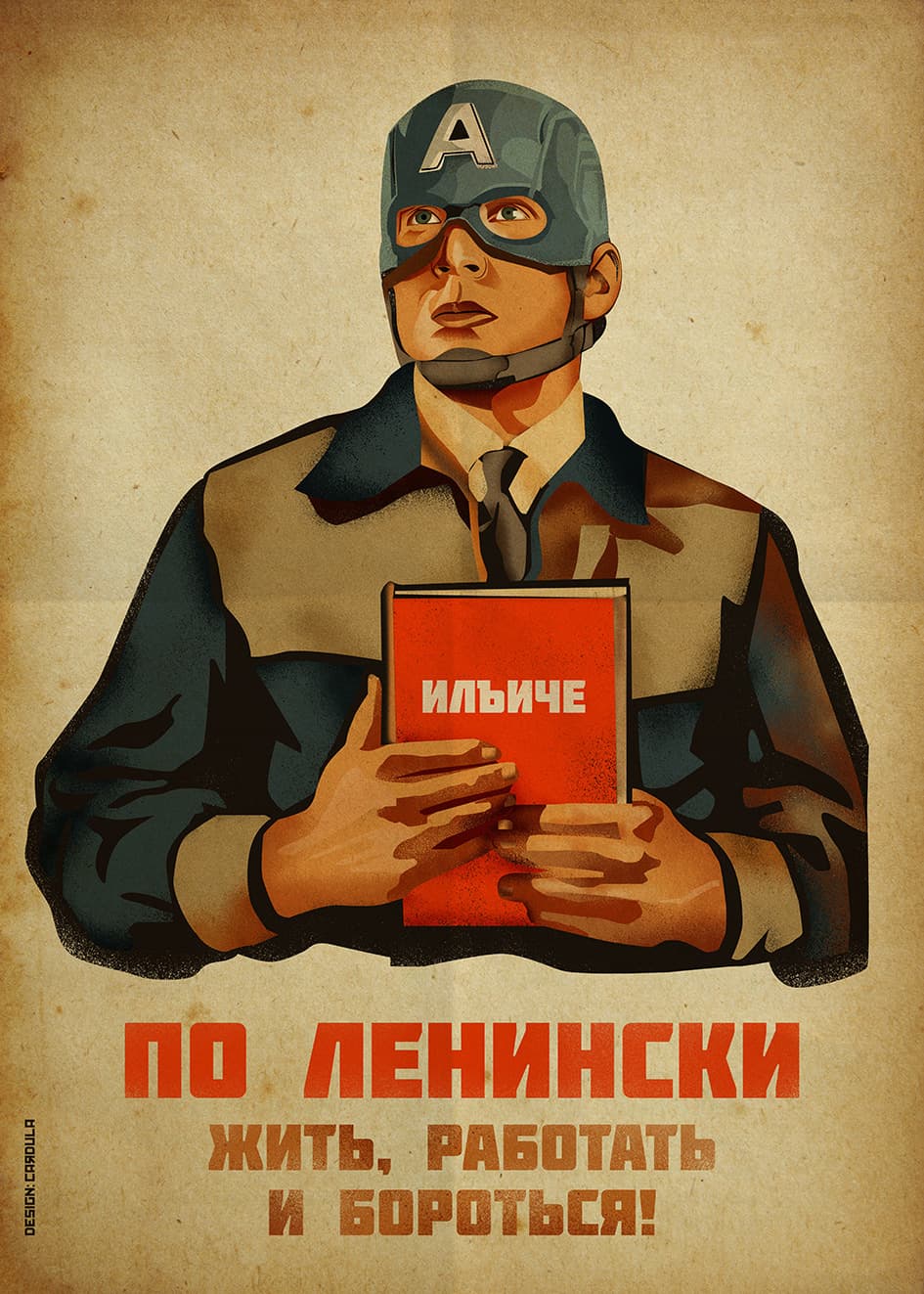 superheroes carteles sovieticos capitan america (5)