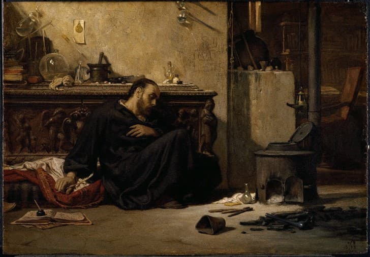 El Alquimista Muerto, Elihu Vedder (1836 1923)