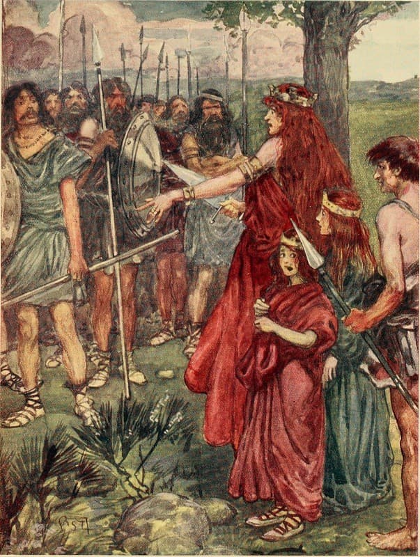 Boudica protege a sus hijas