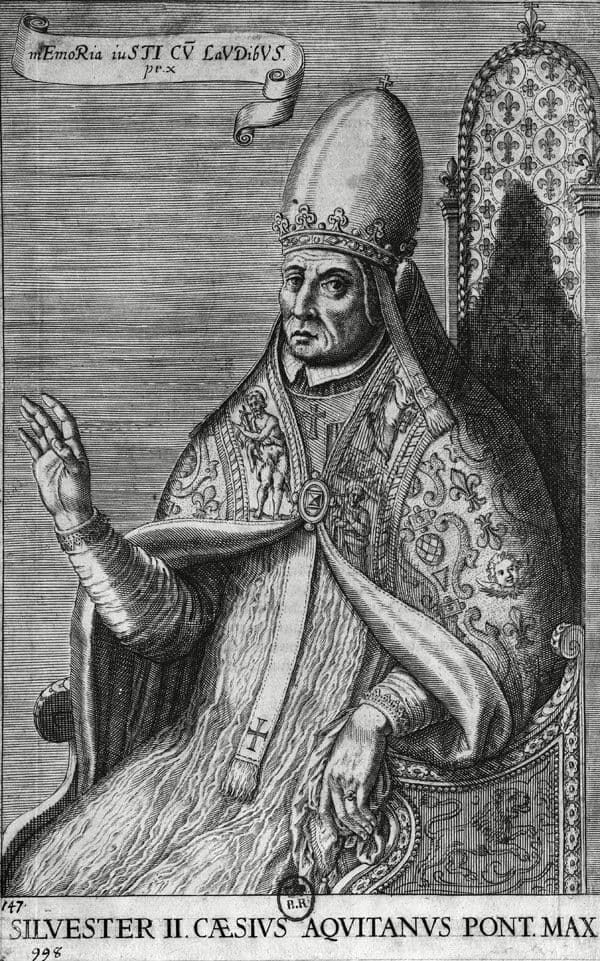 grabado del Papa Silvestre II